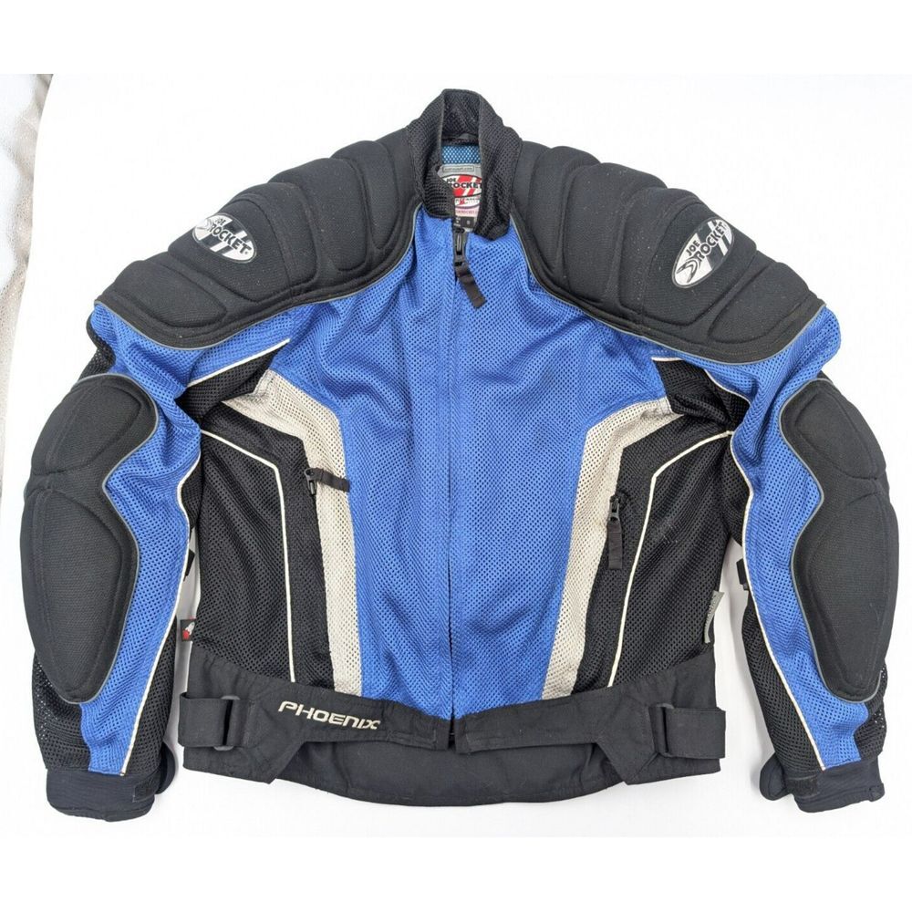 Joe Rocket Phoenix Blue Padded Motorcycle Jacket | Men’s Small | VTG | LIKE NEW!